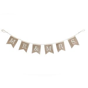 Cypress Home Mr. & Mrs. Burlap Banner